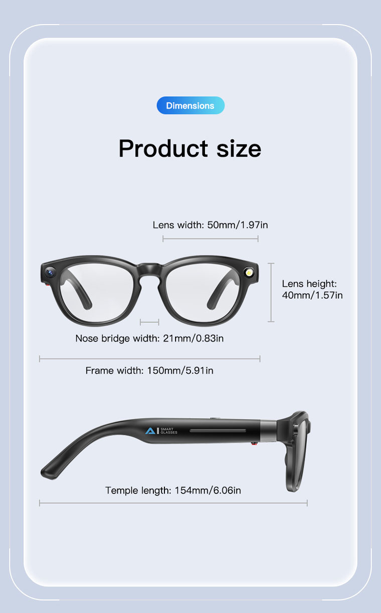 8MP Camera AI Glasses