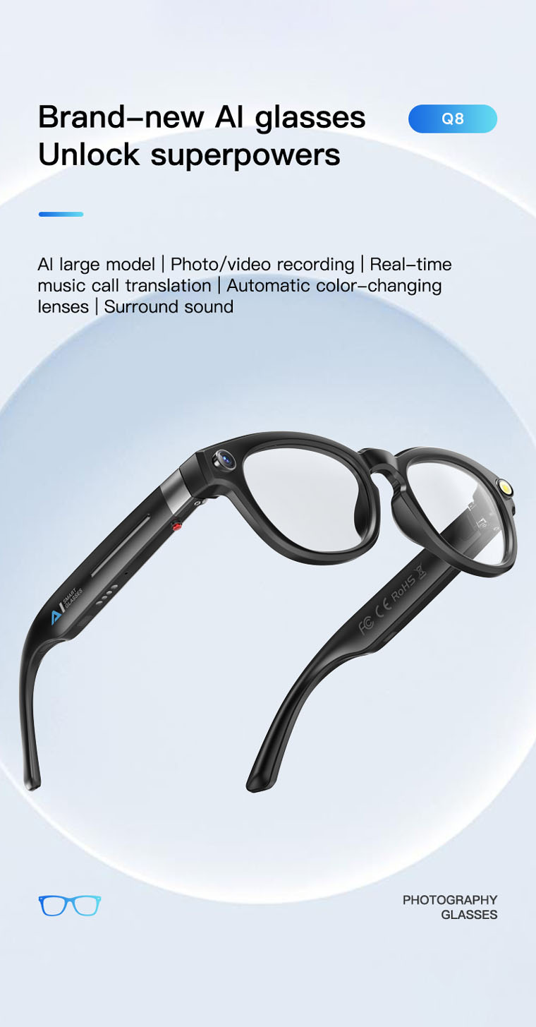 8MP Camera AI Glasses