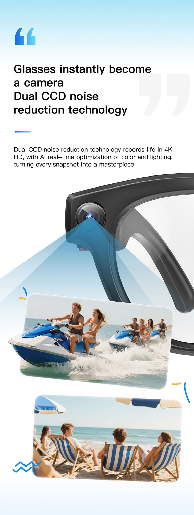 8MP Camera AI Glasses