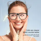 Narrow-temple Audio AI Glasses — Worn on face